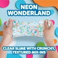 thumbnail image 3 of Elmer's Gue Premade Slime, Neon Wonderland, Crunchy Slime, Clear Slime, Contains Glow-in-the-Dark Mix-Ins, 1 Count (4 oz), 3 of 7