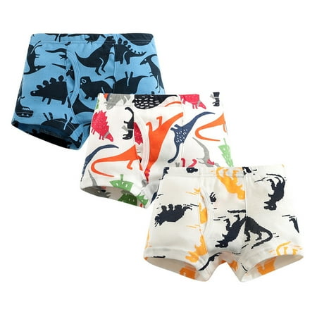 

Kids Children Baby Boys Underwear Cute Cartoon Print Underwear Shorts Pants Cotton Briefs Trunks 3PCS Multipack Boys Underwear Trucks
