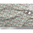 thumbnail image 2 of Soimoi Poly Georgette Fabric Leaves & Tiger Jungle Print Fabric by The Yard 52 Inch Wide, 2 of 3