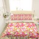thumbnail image 2 of 3D Naranja Verde Rosa Floral Mariposa Funda de edredón Set Ropa de Cama Funda Nórdica, 2 of 3