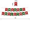 thumbnail image 4 of Pancarta navideña roja y verde, letrero navideño, guirnaldas, Papá Noel, muñeco de nieve, decoraciones para fiestas navideñas, regalo de Navidad, Año Nuevo, 4 of 5