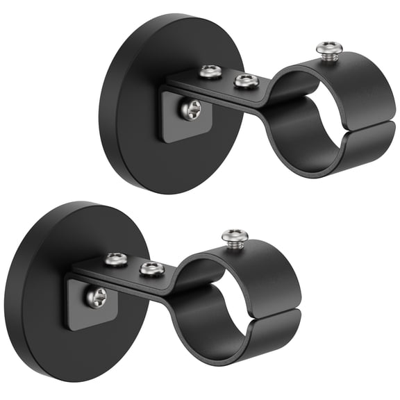 MUTUACTOR Magnetic Curtain Rod Brackets,Heavy Duty Magnet Curtain Rod Bracket for Metal Doors,2PCS Anti-scratch Curtain Holders for Hanging Window Rods Café Rods Spring Tension Rods