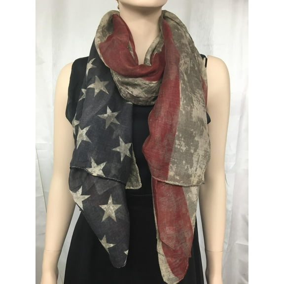 Vintage Faded American Flag Scarf / American Flag Scarf mask / bandana/ Kimono / Vast / Face mask / fourth of july decor