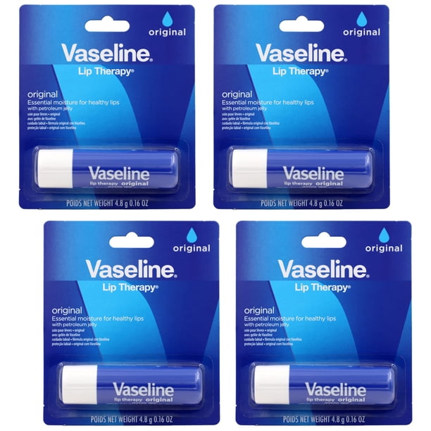 Bálsamo labial Vaseline Lip Therapy Care Original, paquete de 4 ml