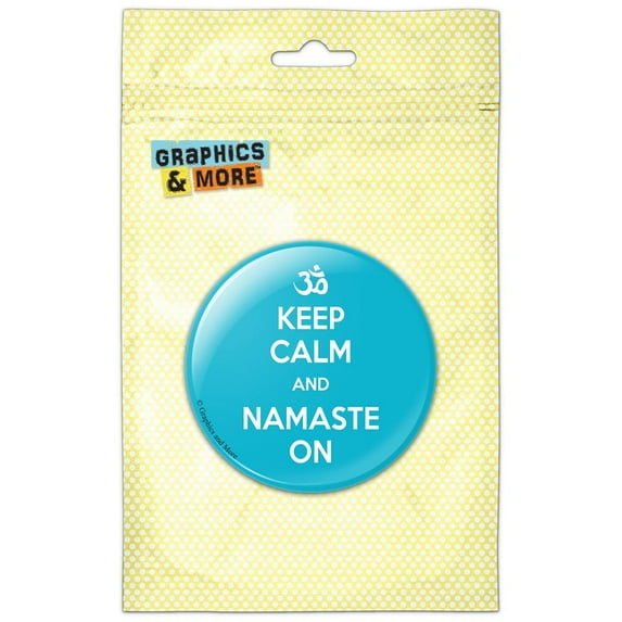 Keep Calm And Namaste On Yoga Refrigerator Button Magnet