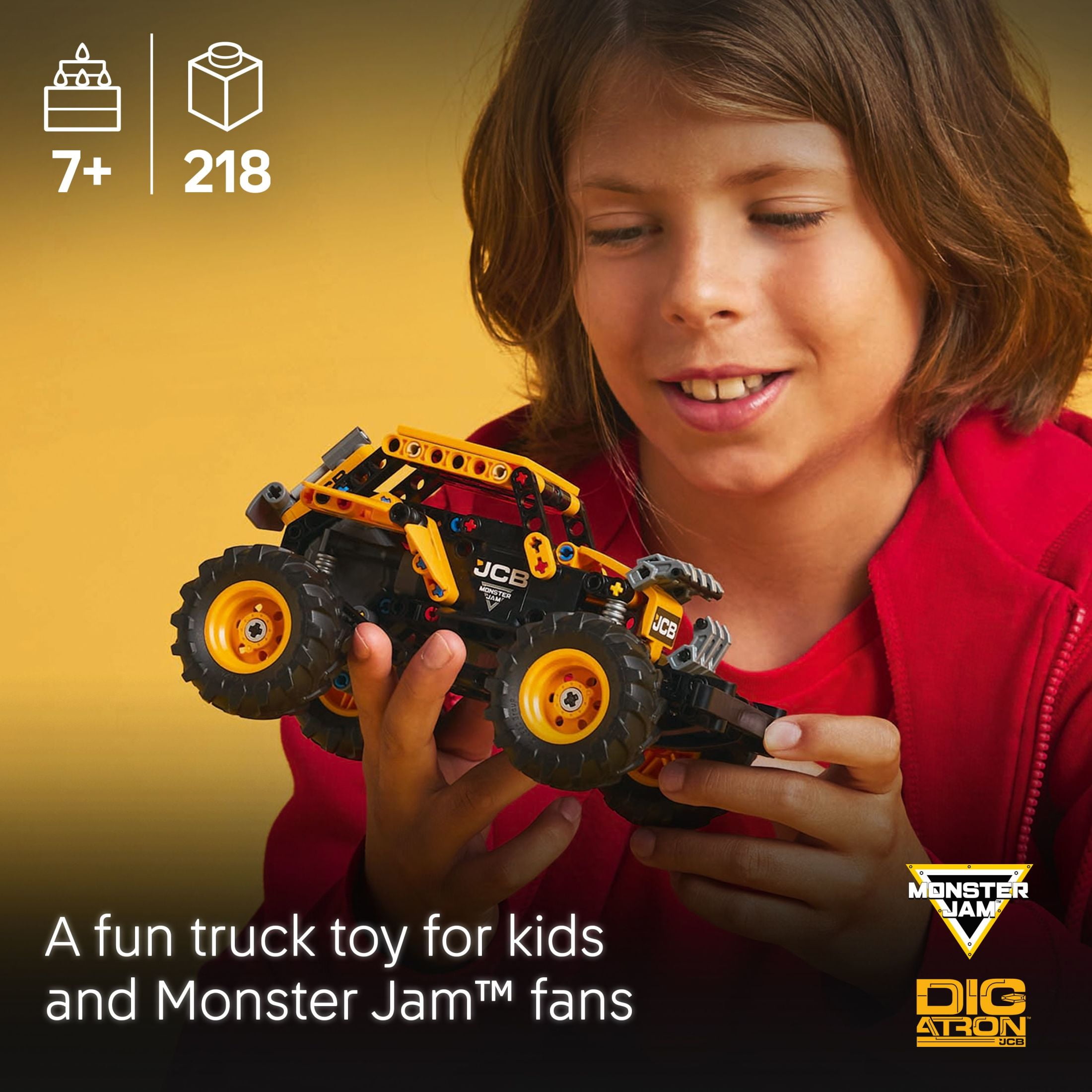 LEGO Technic Monster Jam DIGatron Pull-Back Monster Truck Toys - Building Toys for Kids, Boys & Girls, Ages 7+ - Creative Gift Ideas for Lovers of Monster Trucks - 42199