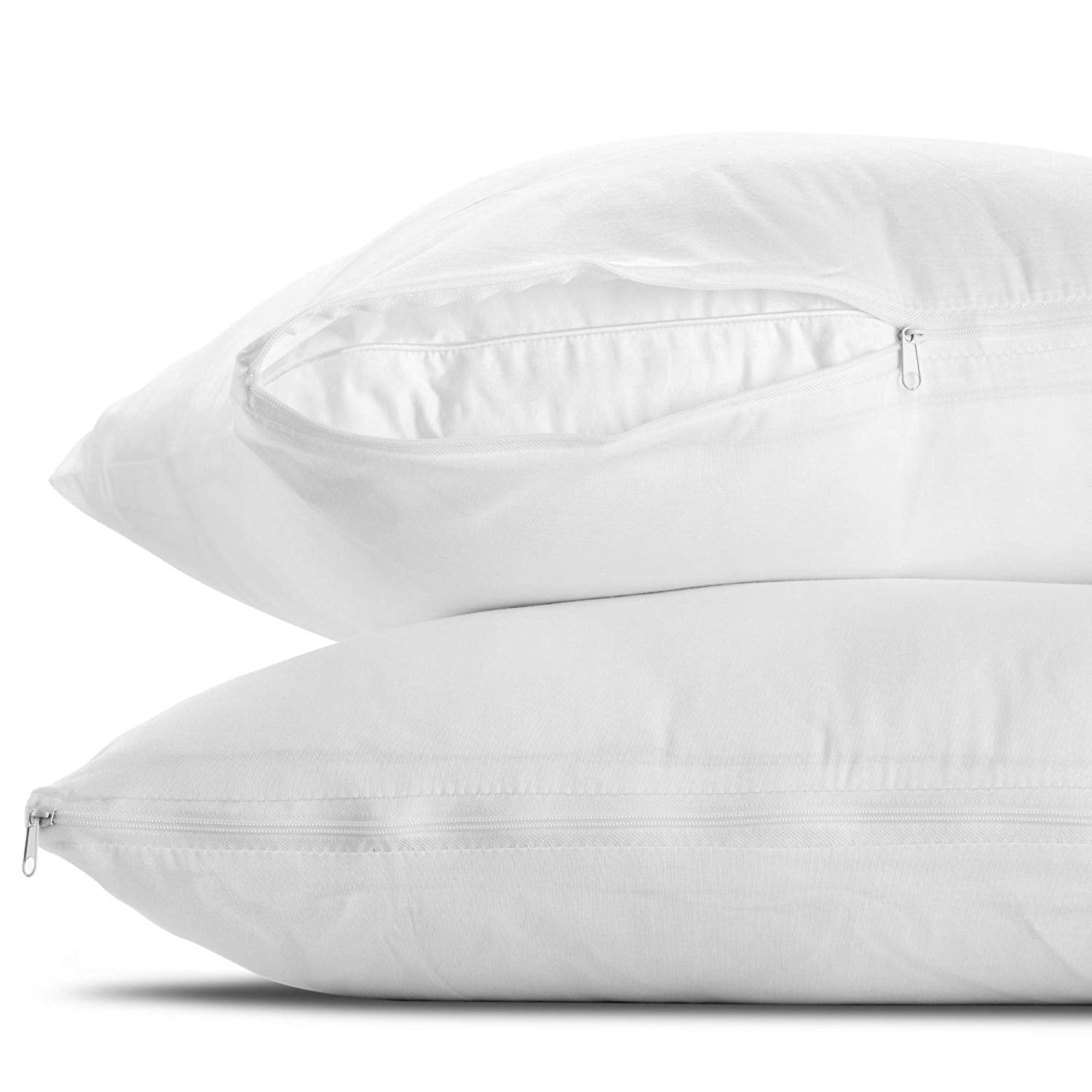 20 x 30 Zippered Pillow Protector Cover Case 100% Cotton 2pk Queen Size 