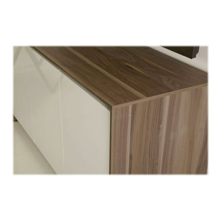 Salamander Designs - Chameleon Barcelona A/V Cabinet for Most Flat-Panel TVs up to 75" - Natural Walnut /Gloss White