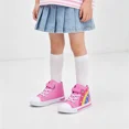 thumbnail image 2 of MODEBYME Kids Toddler Light Up Sneakers Girls High Top Flashing Walking Canvas Shoes, Pink, Size 1, 2 of 7