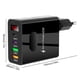 thumbnail image 3 of Cargador rápido de 45 W 2 Tipo-C Adaptador de carga de teléfono de 4 puertos para iPhone (UE negro), 3 of 8