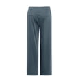 thumbnail image 7 of Women's Yoga Pants with Pockets High Waist Bootcut Stretchy Casual Slacks Trousers for Workout Daily Wear or Fitness Activities Comfy Lounge Office Petite Available Dark Gray L, 7 of 7