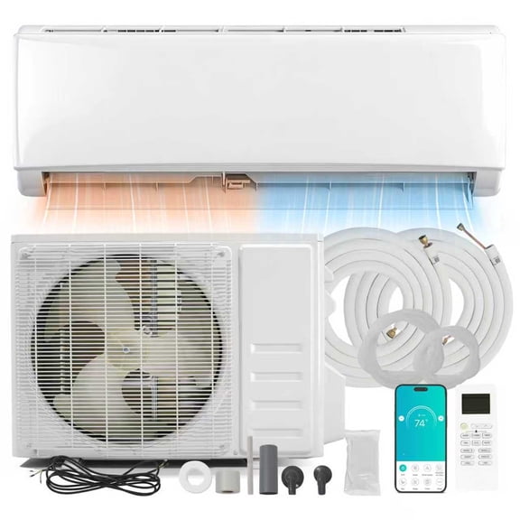 PhiloDeco 17000BTU Mini Split Air Conditioner & Heater, Wifi Enabled 208-230V Energy Saving Wall Mounted Inverter Ductless AC Heat Pump & Installation Kit