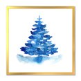 thumbnail image 3 of Designart Blue Winter Christmas Tree I Traditional Framed Wall Art, 3 of 4