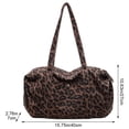 thumbnail image 4 of Hsqqdc Leopard Print Large Capacity Canvas Shoulder Tote Bag, Casual Hobo Handbag for Daily Commute Work, 4 of 7