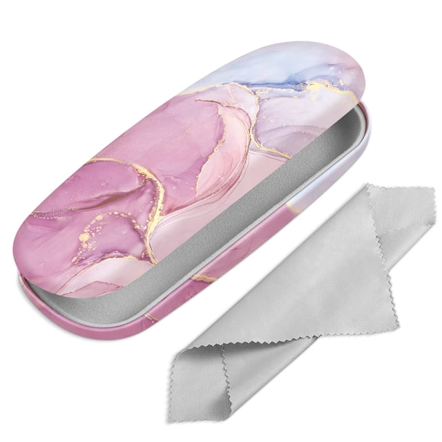 Funda para gafas Fintie, rígida, portátil, brillante, de mármol