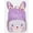 Purple Bunny, variant on Toddlers' 13.5" Cozy Teddy Bear Backpack, Minted Green