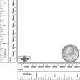 thumbnail image 6 of Gem Stone King 10K Yellow Gold Persian Blue Moissanite and Blue Created Sapphire 3-Stone Ring for Women | 1.66 Cttw | Oval 8X6MM | Gemstone Birthstone | Size 8, 6 of 6