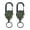 Army Green 2pcs, variant on HUANLEDASH 2Pcs Heavy Duty Retractable Keychain Badge Holder Multi Tool Carabiner Clip Keys Badges Tactical ID Reel with Retractable Cord