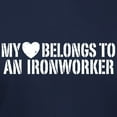 thumbnail image 3 of CafePress - My Heart Belongs To An Ironworker Women's Dark T S - Women's Traditional Fit Dark T-Shirt, 3 of 4