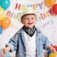 thumbnail image 2 of Childrens Cowboy Hat Western Cowboy Hat Brown Cowboy Hat Photography Hat For Kids 4-9 Years, 2 of 6