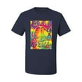 thumbnail image 2 of Wild Bobby, Live In Peace Paint Peace Logo Pop Culture Men's Graphic T-Shirt, Navy, X-Large, 2 of 3