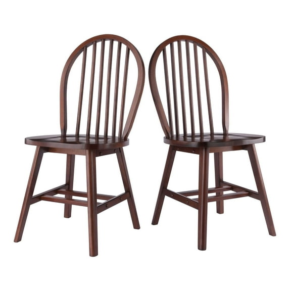 2-Pc Chair Set; Walnut