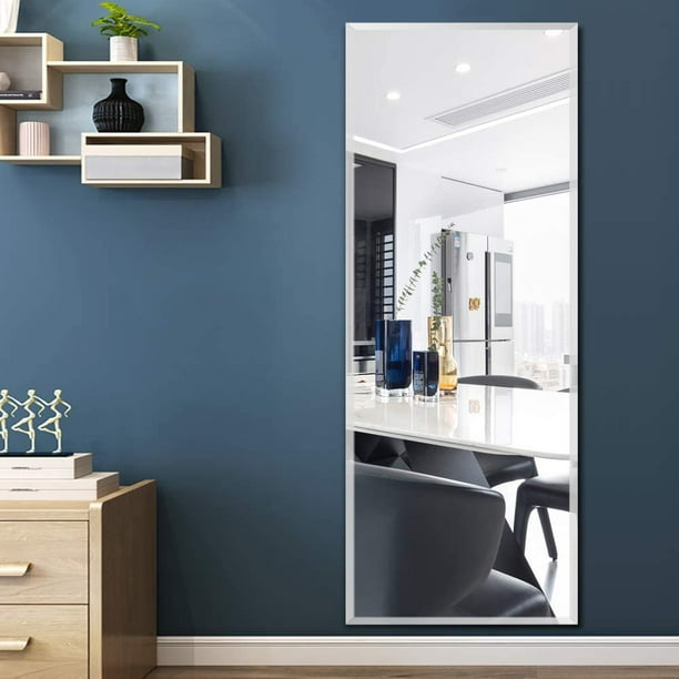 Neutype 59" x 16" Frameless FullLength Rectangle Mirror 1" Beveled Edge Vertical and