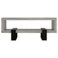 thumbnail image 2 of Benjara Modern Driftwood Open Shelf Coffee Table- Gray and Black, 2 of 2