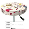 thumbnail image 2 of modern Bike Pattern Round Bar Stool Seat Covers, Elastic Round Chair Cover Stool Seat Slipcover Bar Stool Cushions Round Pad for 12-14 inch, 2 of 5