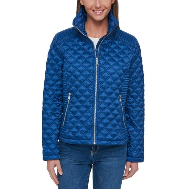 Andrew Marc Marc New York Womens Lightweight Quilted Jacket (Navy