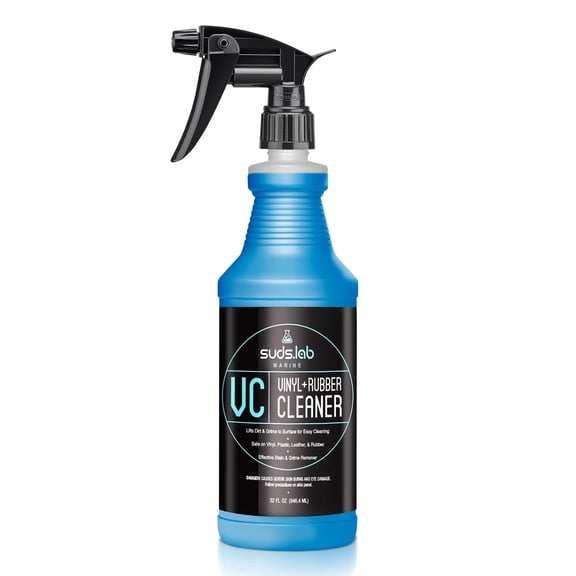 Suds Lab Marine VC Vinyl & Rubber Cleaner for Boats, Plastic, Leather, Rubber, Removes Grime & Stains, 32 oz.