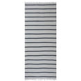 thumbnail image 6 of Rugsotic Carpets Eco-Friendly Woven Hand Woven Kilim Flat Weave Cream Charcoal Contemporary Area Rug, 2'6''x6' Runner, Antimicrobial, 6 of 10