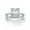 10k White Gold, variant on Princess-Cut Cubic Zirconia 2-Piece Wedding Ring Set 1.97 TCW in Solid 10k Yellow or White Gold