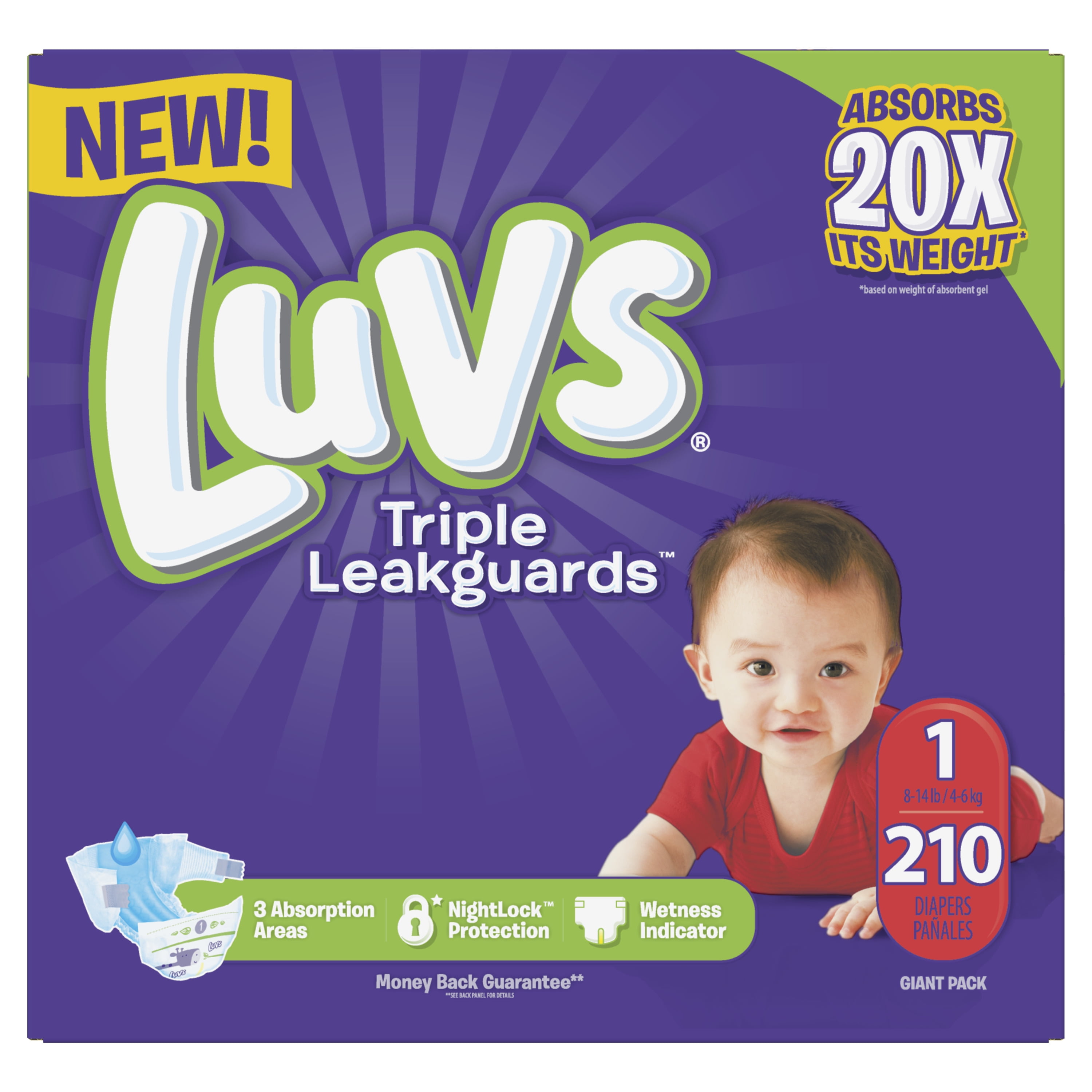 walmart luvs diapers size 1