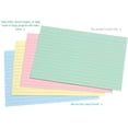 thumbnail image 2 of 1InTheOffice Cartes d'Index 4x6 Ru, Cartes d'Index Colorées Pastel, Assorties 300/paquet, 2 of 4