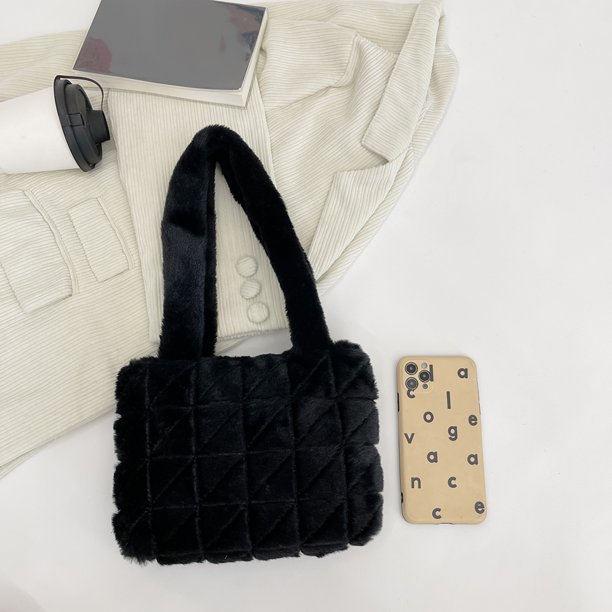 Bolsa de moda de hombro de gran capacidad portátil esponjoso para damas y niñas JShteea Para Estrenar
