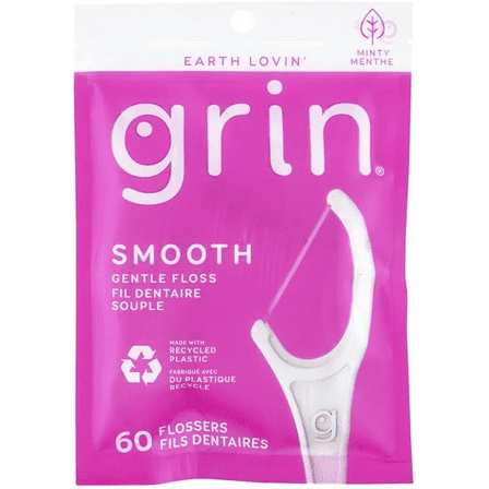Grin Smooth and Gentle Mint Flossers, 60-ct.