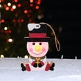 thumbnail image 2 of Adorno colgante de Navidad iluminado, colgante de árbol de Navidad, decoración colgante de madera, decoración de árbol de Navidad para regalos de vent Muñeco de nieve Macarena Colgante colgante, 2 of 6