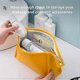 thumbnail image 3 of Pure color Makeup Bags,PU Cosmetic Display Cases Waterproof Travel Cases Portable Makeup Bags Makeup Organizers Light Blue, 3 of 4