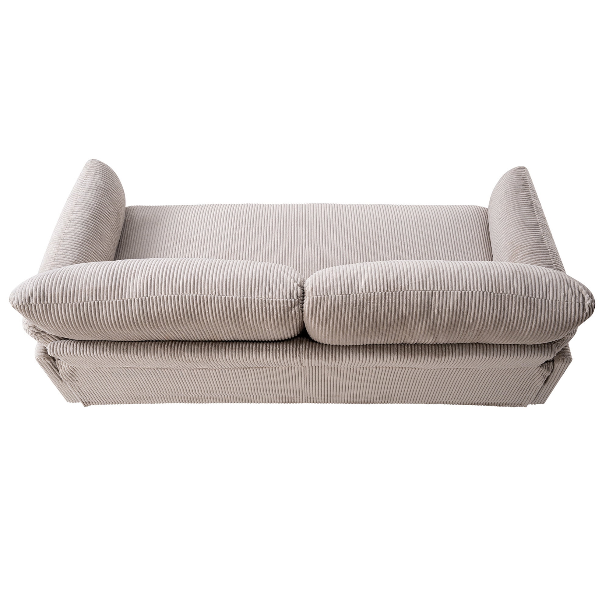 Lunale 82" Oversized Loveseat Sofa, Modern 2-Seater Cloud Couch for Living Room, Camel Corduroy