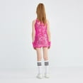 thumbnail image 2 of LOLANTA Girls Sequins Dance Clothes Dress Sparkle Hip Hop Jazz Dance Outfit, Sleeveless Top and Shorts, 2 of 5
