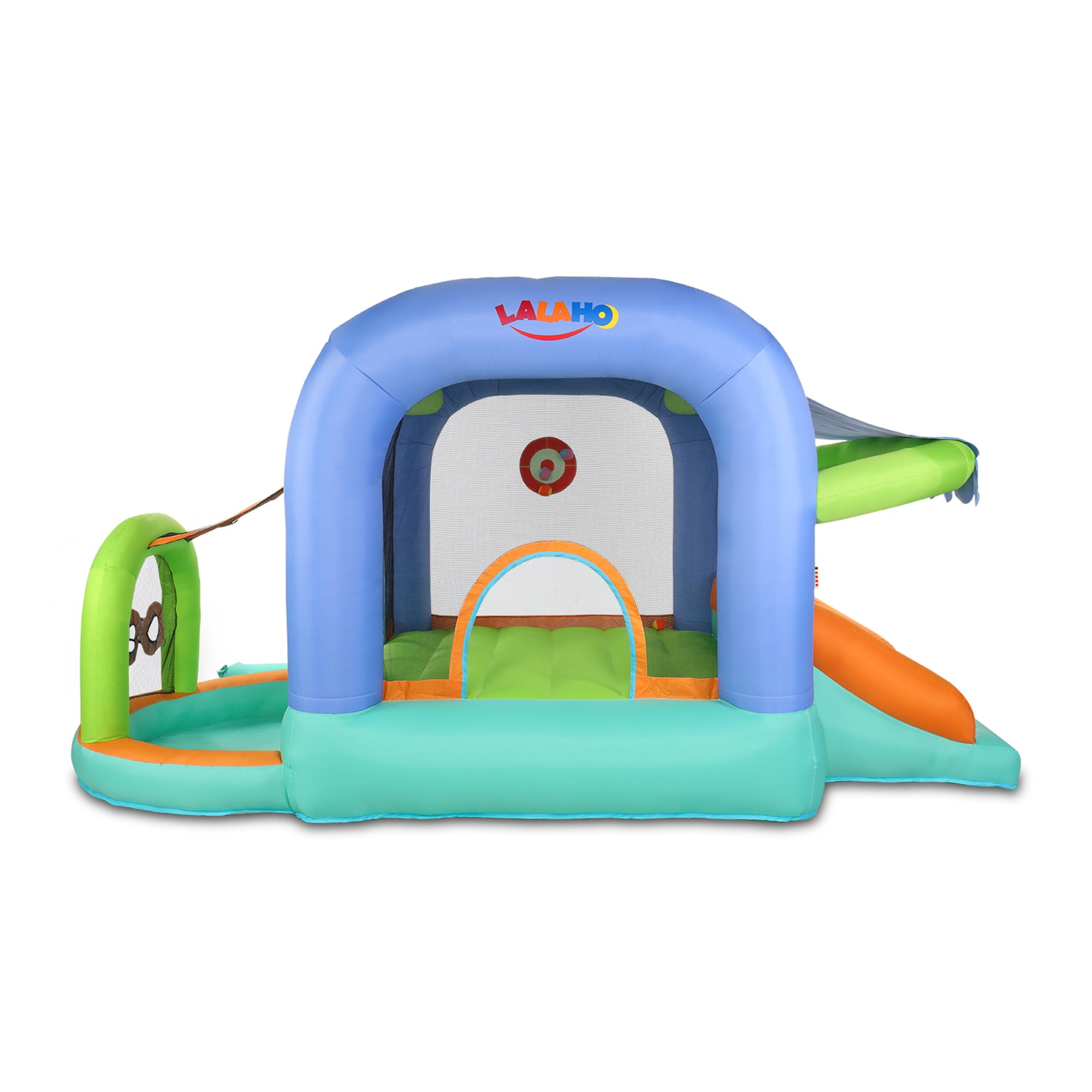 CIPACHO Kids Outdoor Inflatable Castle, Play Bounce House 420D 840D Oxford Cloth Trampoline Ball Pool, Small Jump Bed with Included Blower for Backyard