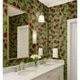 thumbnail image 3 of S4Sassy Peel & Stick Vinyl Wallpaper, Floral Wall Paper Contact Paper Waterproof- Green, 25"x120", Textured Finish, Removable Asian Style Covering for Home Decor in Bedrooms & Living Areas, 3 of 9