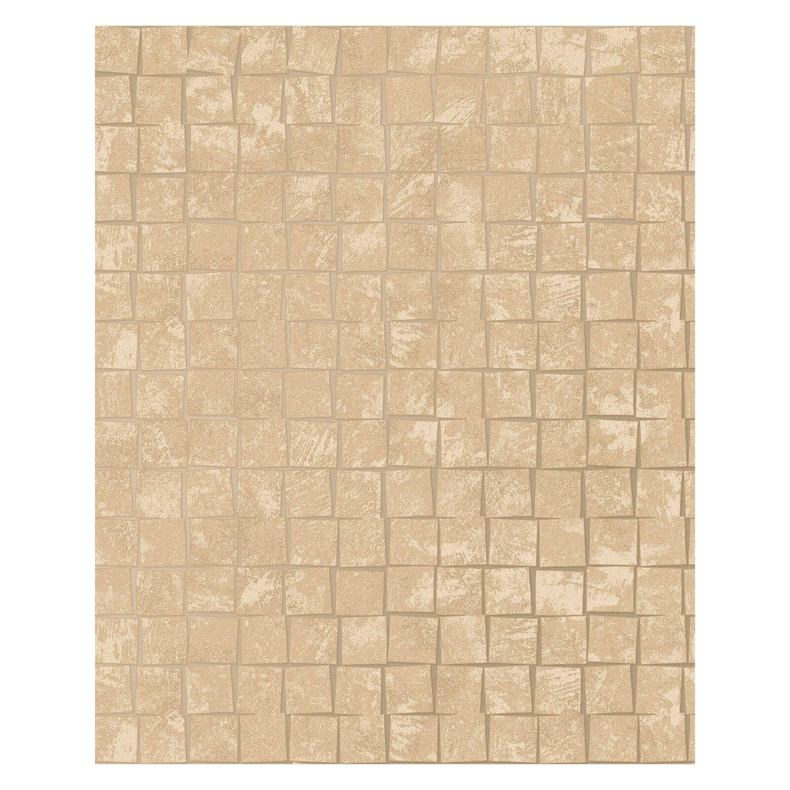 Decorline Cubist Copper Geometric Wallpaper, 20.5-in by 33-ft, 56.4 sq. ft