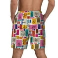 thumbnail image 4 of Balery Cute Doodles Mens Swim Trunks Swim Shorts for Men Quick Dry Inseam Beach Shorts with Compression Liner Pocket-Medium, 4 of 9