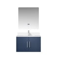 thumbnail image 3 of Geneva 30 in. W Navy Blue Vanity, White Quartz Top, Faucet Set, and 30 in. LED Mirror, 3 of 11