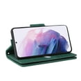 thumbnail image 4 of Nalacover For Samsung Galaxy S21+ Zipper Wallet Case,360 Protection Stylish PU Leather Shockproof Magnetic Flip Holder 6 Card Slots and 2 Cash Pockets Cover with Detachable Wrist Strap,Green, 4 of 15