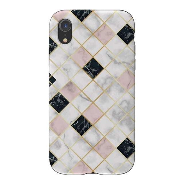 Marble Geometry III Étui Résistante pour iPhone XR