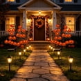 thumbnail image 5 of Solar Halloween Ground Stake Light Set Pumpkin Bat Spider Web Outdoor Decor for Yard Garden Walkway Holiday Festive Scene Auto On Off Night Lighting, 5 of 6