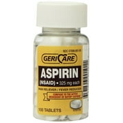 Geri-Care Pain Relief Aspirin Tablet 100 Per Bottle 325 Mg, 2-Pack